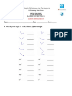 Classify Each Angle As Acute, Obtuse, Right or Straight: Maths 5Th Grade Geometry Review Ms. María Cristina Pérez A