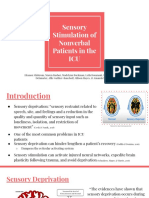 Sensory Stimulation of Nonverbal Patients in The Icu