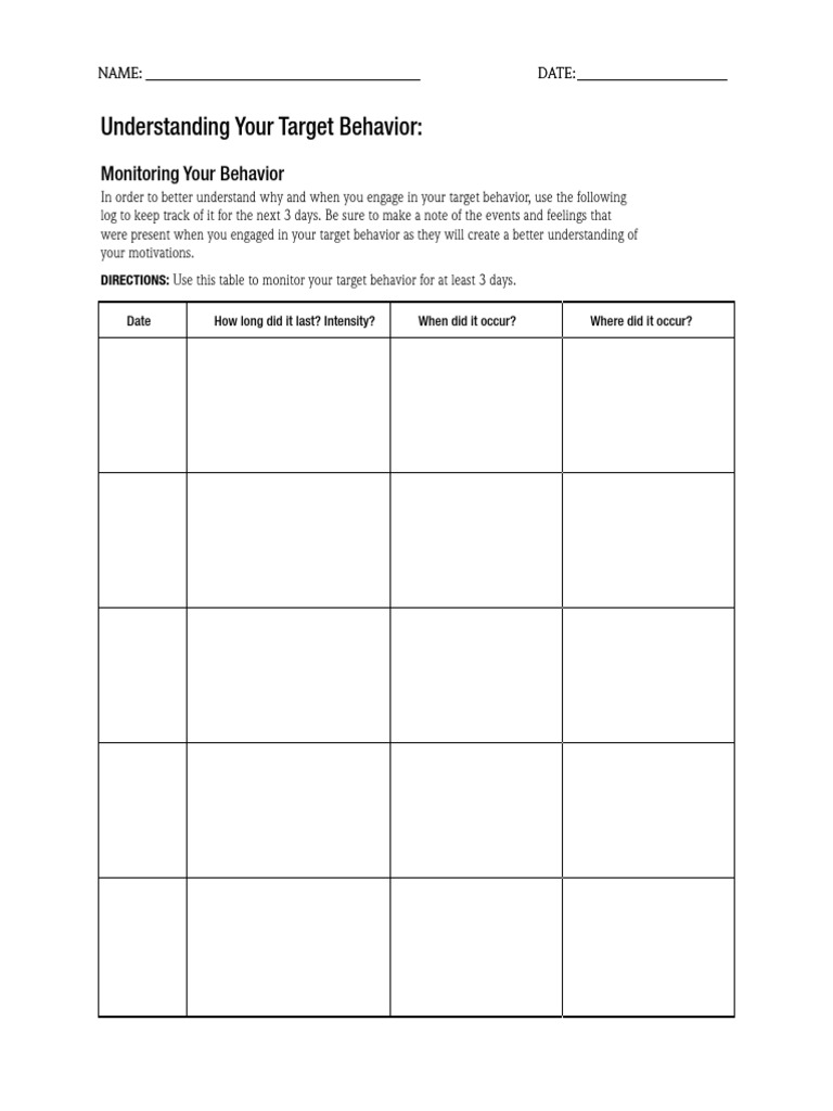 Behavior Tracking for Self-Improvement | PDF