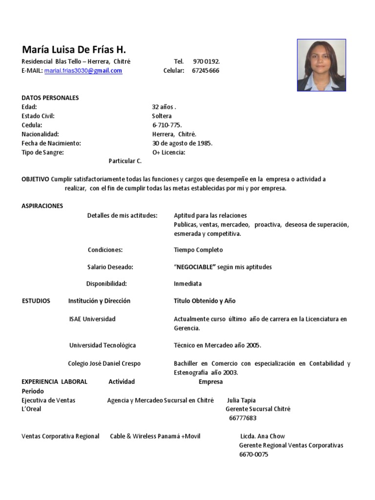 Perfil Profesional de Luisa Frías | PDF | Marketing | Business