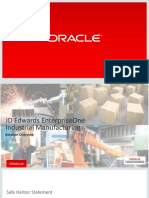 Overview Oracle JD Edwards E1 Industrial Manufacturing