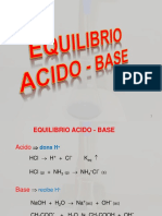 Equilibrio ácido base y soluciones amortiguadoras