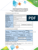 Guia de Actividades y Rúbrica de Evaluación - Paso 4 - Realizar Documento Parcial