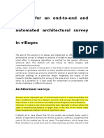 Service For An End-To-End and Automated Architectural Survey in Villages