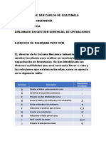 Ejercicio 1 de Diagrama PERT CPM