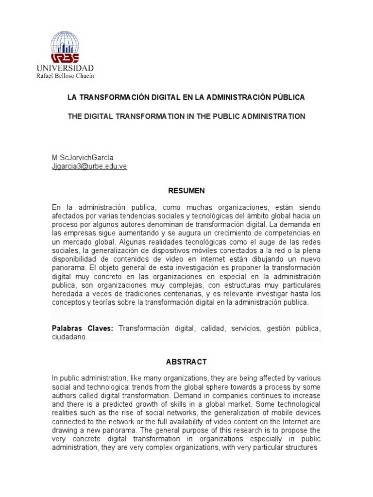Transformación Digital en la Administración Pública | PDF | Computación ...