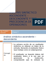 Analisis Sintactico Ascendente - Descendente - Clase 7