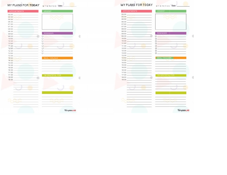 Daily Planner Template PDF | PDF