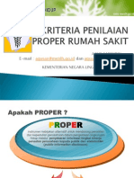 Kriteria Penilaian Proper Rumah Sakit