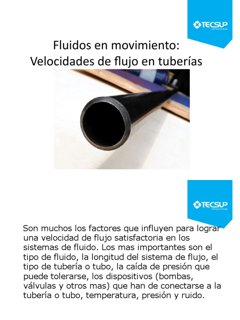 Velocidades de Flujo en Tuberías | PDF