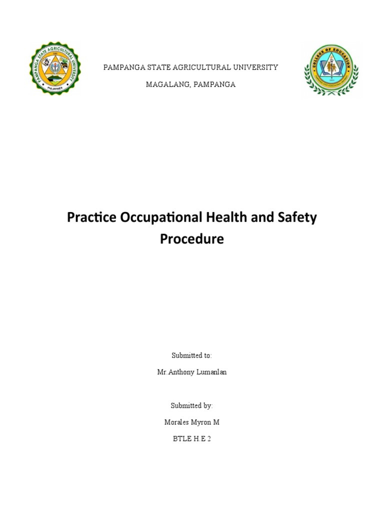 Occupational Health and Safety Guide | PDF | Personal Protective ...