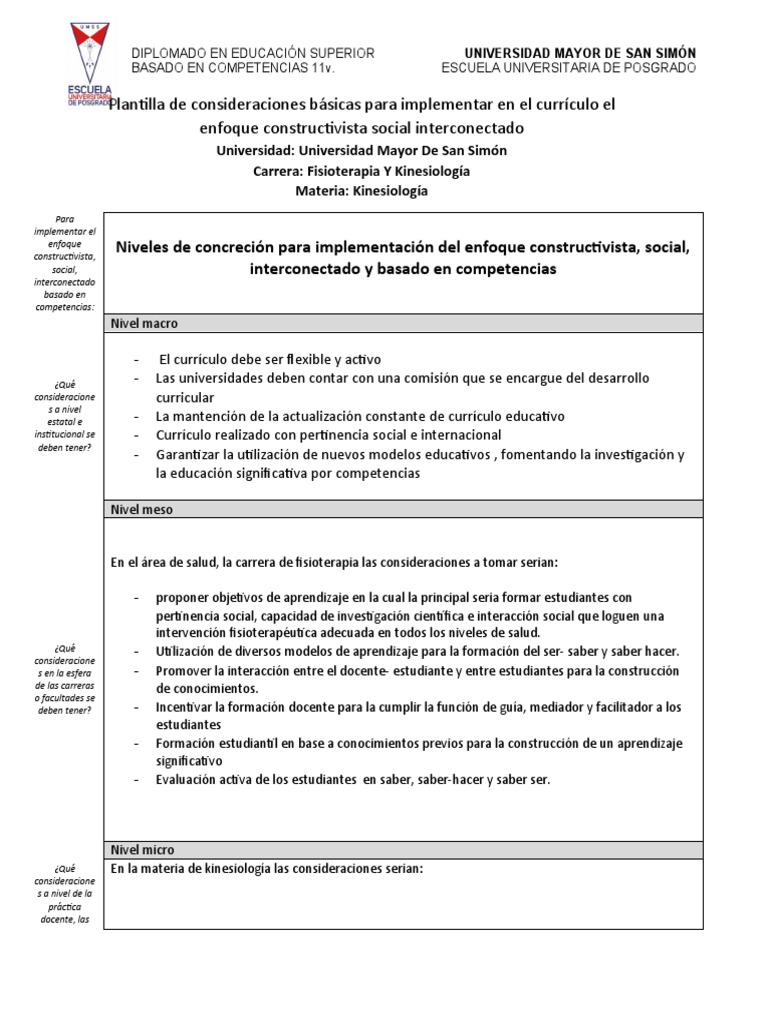 Implementación del Currículo Constructivista | PDF | Plan de estudios ...