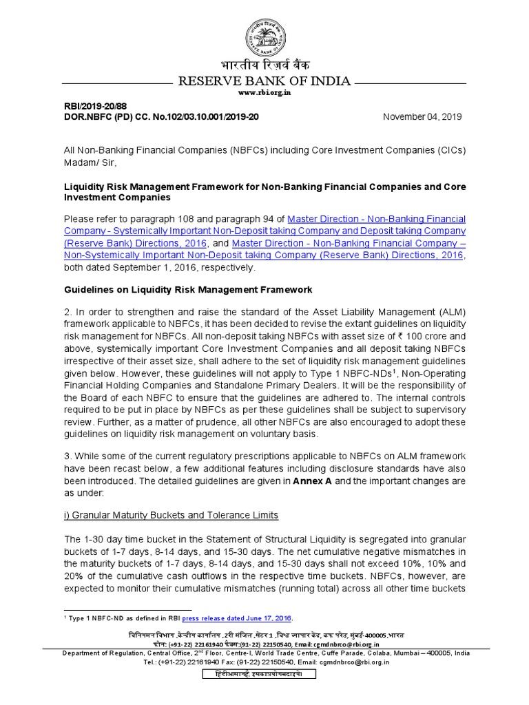 Reserve Bank of India: Systemically Important Core Investment Companies ...