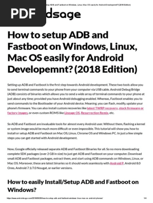 How To Download And Install Adb And Fastboot On Windows How To Setup