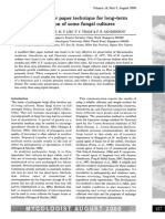 A Modified Filter Paper Technique For Long-Term Preservation of Some Fungal Cultures