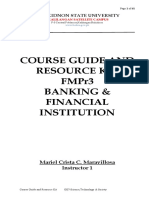 BUKIDNON STATE UNIVERSITY COURSE GUIDE FOR BANKING & FINANCIAL INSTITUTION