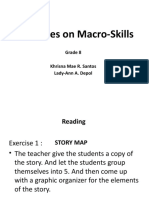 Activities On Macro-Skills: Grade 8 Khrisna Mae R. Santos Lady-Ann A. Depol