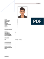 Curriculum Vitae:: CV Tinesh.K