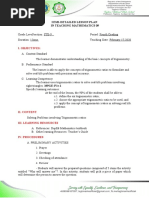 I. Objectives:: in Teaching Mathematics 09