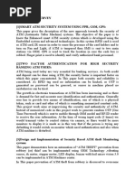 Literature Survey (1) Smart Atm Security System Using FPR, GSM, Gps