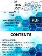 Role of Information Technology in Today's Era