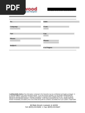 Fax Cover Sheet 040109
