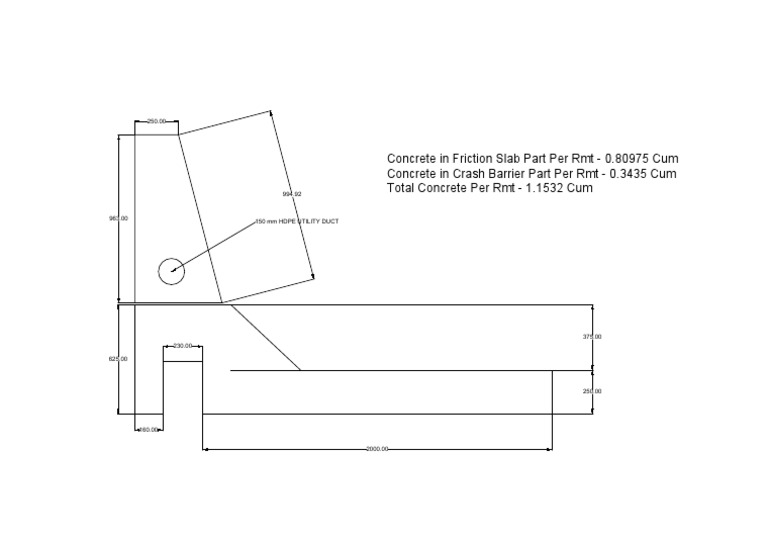 Crash Barrier + Friction Slab Qty PDF | PDF