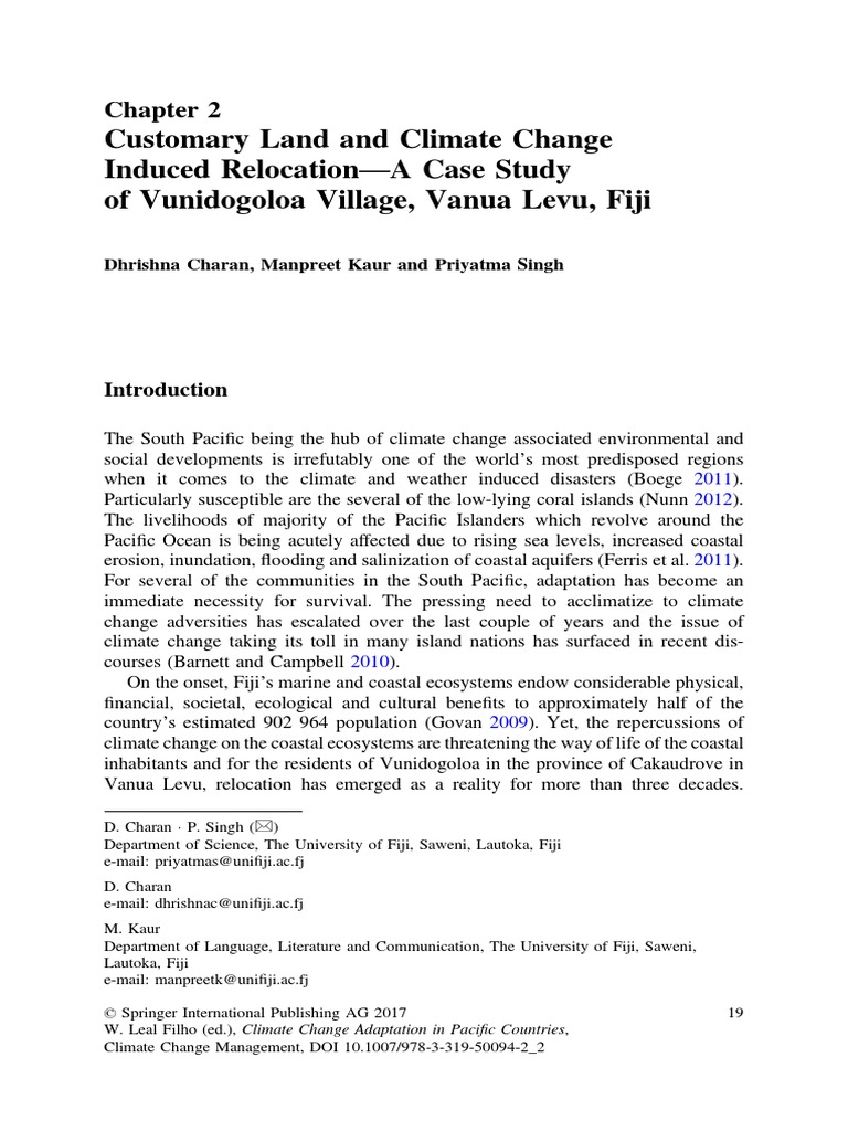 Fiji Case Study PDF Survey Methodology Fiji