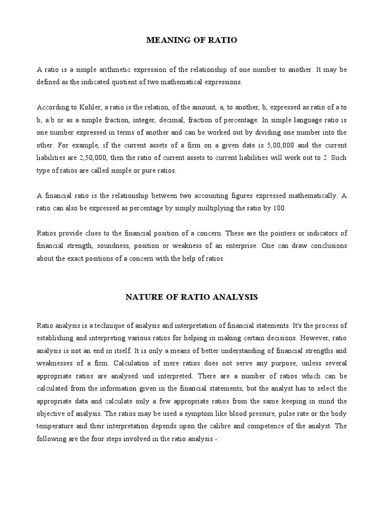 Understanding Ratio Analysis in Finance | PDF | Market Liquidity ...