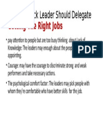 Getting The Right Jobs: Building Block Leader Should Delegate