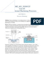 KME - 403 - 20200325 Unit 05 Unconventional Machining Processes