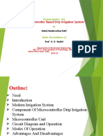"Microcontroller Based Drip Irrigation System": Presentation On