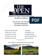 Golfreise zur Open Championship 2020