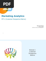 Marketing Analytics: PPT-2 (Customer Perspective Metrics)