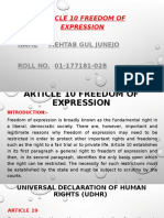 Article 10 Freedom of Expression