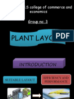 Chetana's H.S College of Commerce and Economics Group No: 3: Plant Layout Plant Layout