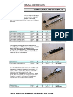 Agricultural and Gate Bolts