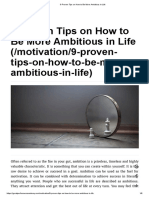 9 Proven Tips On How To Be More Ambitious in Life PDF