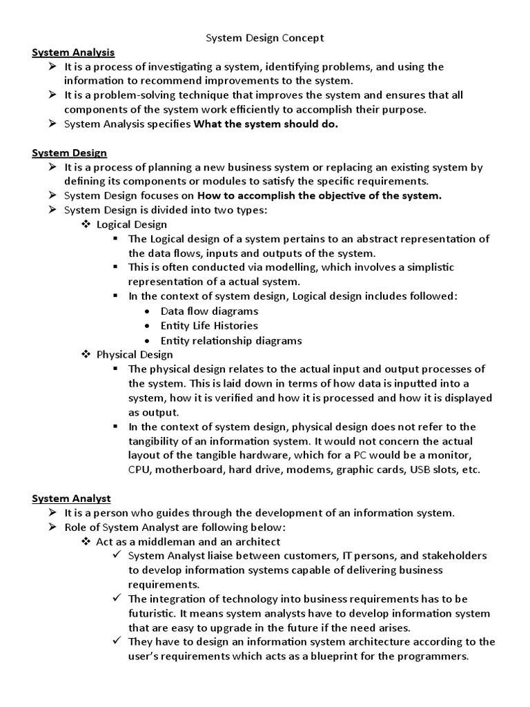 System Design Concept | PDF | Software Development Process | Software ...