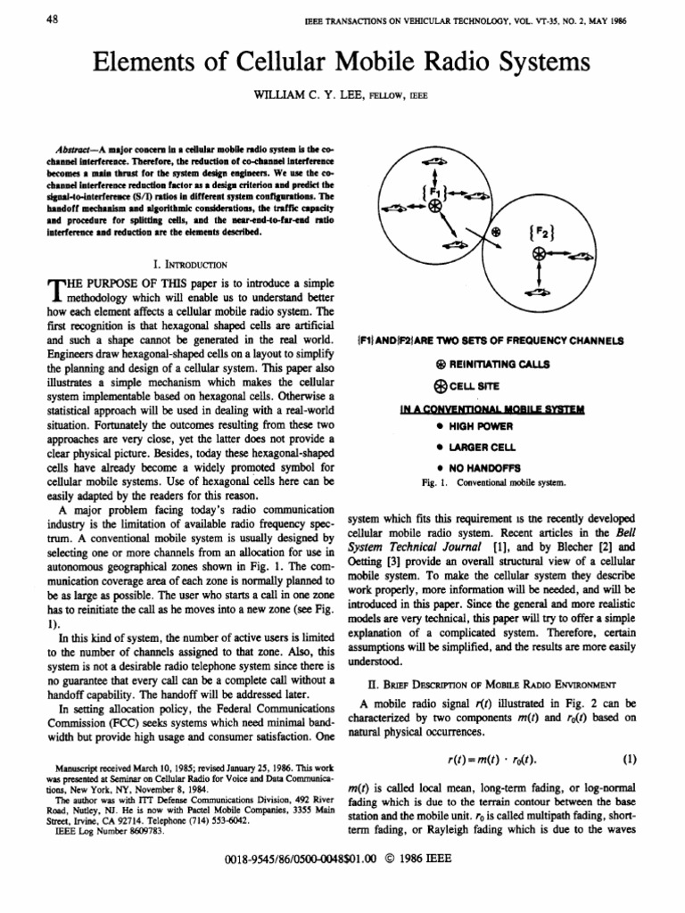 Cellular Mobile Radio Systems | PDF | Cellular Network | Radio