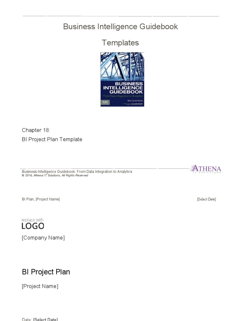 BIGuidebook Templates - BI Project Plan | PDF | Business Intelligence ...