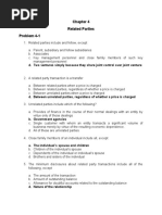 Related Parties Problem 4-1: D. Two Ventures Simply Because They Share Joint Control Over Joint Venture