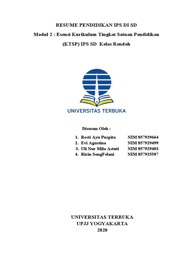 Resume Pendidikan Ips Kel 1 Modul 2