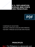 Philippines Constitution Article II Principles and State Policies Summary