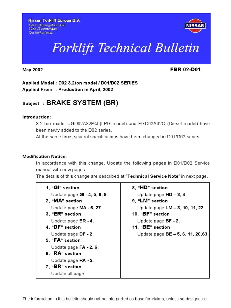 D0X Brake System (BR) Update | PDF | Brake | Nut (Hardware)