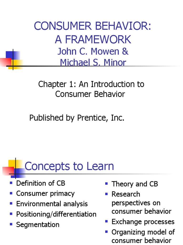 Consumer Behavior Framework Guide | PDF | Consumer Behaviour | Behavior