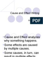 Cause and Effect Writing: English 1 Prof. Federle