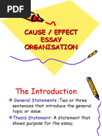 Cause / Effect Essay Organisation