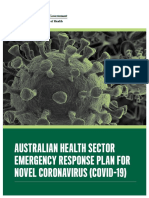 Australian Health Sector Emergency Response Plan For Novel Coronavirus Covid 19 - 2 PDF