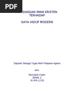 Download Pandangan Iman Kristen Terhadap Gaya Hidup Modern by Michelle Faith Punia SN45507686 doc pdf